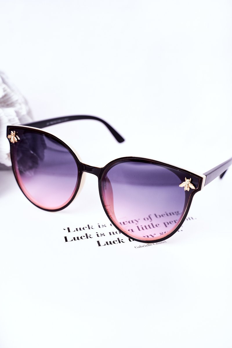 Sunglasses With A Fly Black-Beige Ombre