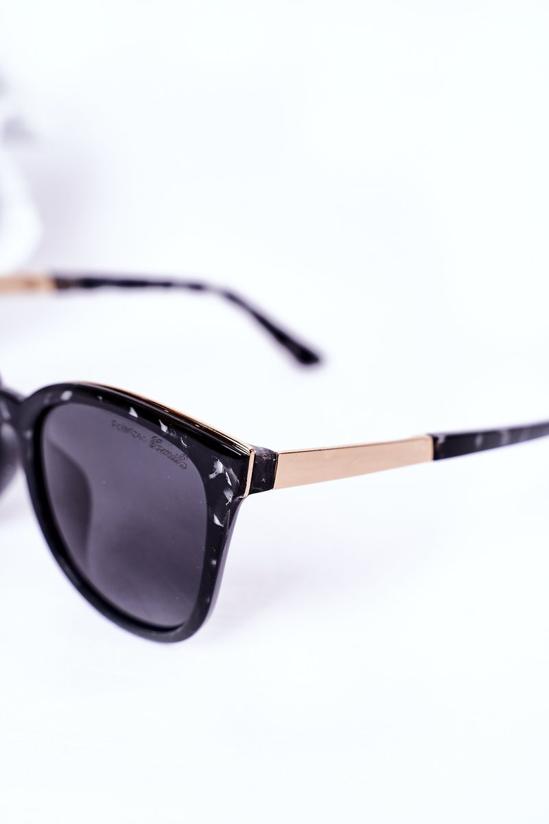Women's Polarized Sunglasses Marbled Black