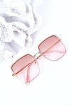 Gold Square Sunglasses Brown-Pink Ombre