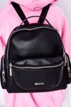 Leather Backpack / Kidney Bag 2in1 Big Star HH574056 Black